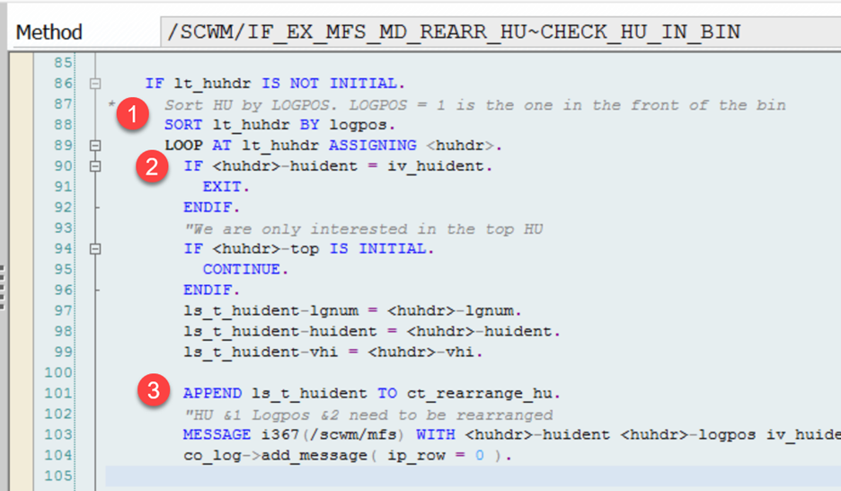 SAP EWM MFS rearrange multi-depth 15
